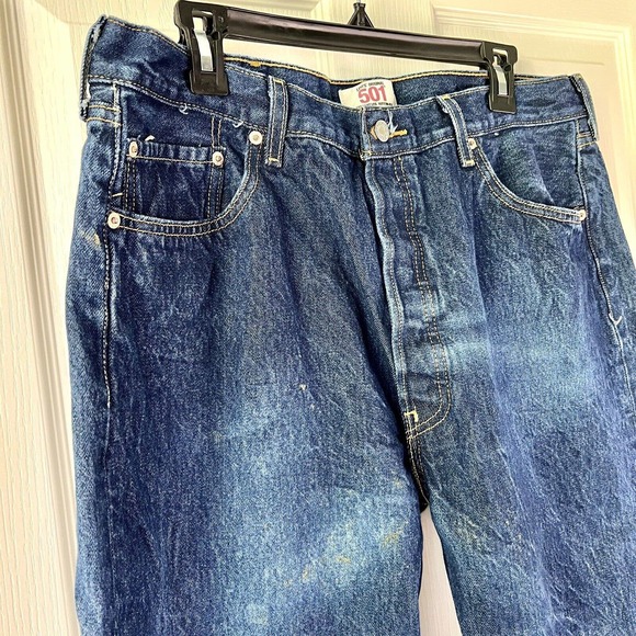 Vtg Levis 501 XX Jeans Mens 40x30 Blue Button Fly Straight Leg Medium Wash Denim - Picture 5 of 14